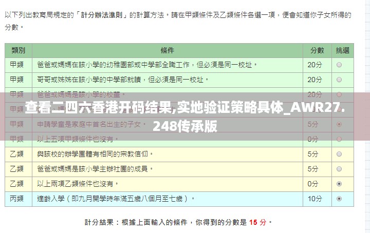 查看二四六香港开码结果,实地验证策略具体_AWR27.248传承版