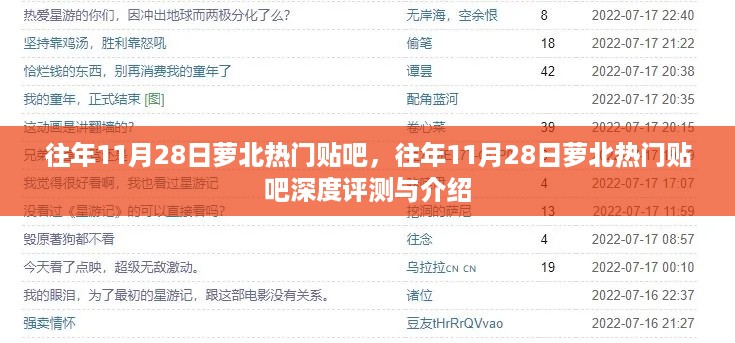 往年11月28日萝北贴吧热门话题深度评测与介绍