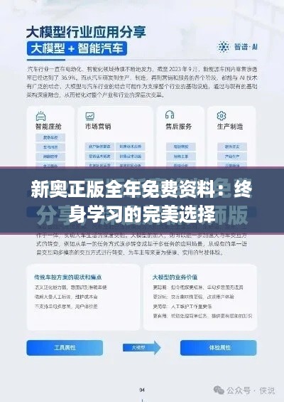 新奥正版全年免费资料：终身学习的完美选择