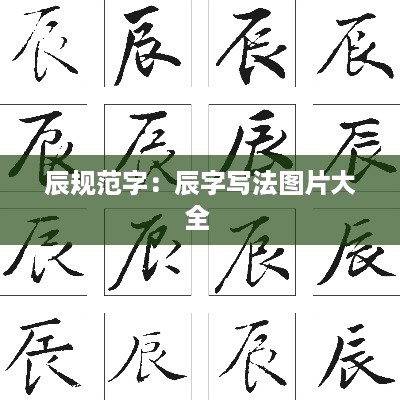 辰规范字：辰字写法图片大全 