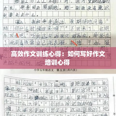高效作文训练心得：如何写好作文培训心得 