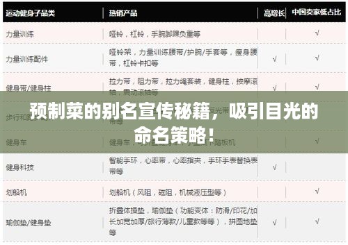 预制菜的别名宣传秘籍，吸引目光的命名策略！