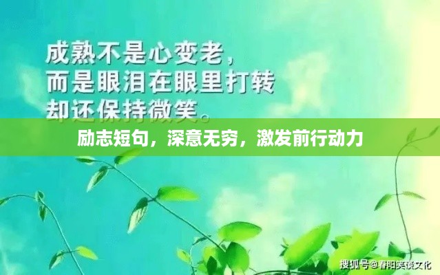 励志短句，深意无穷，激发前行动力