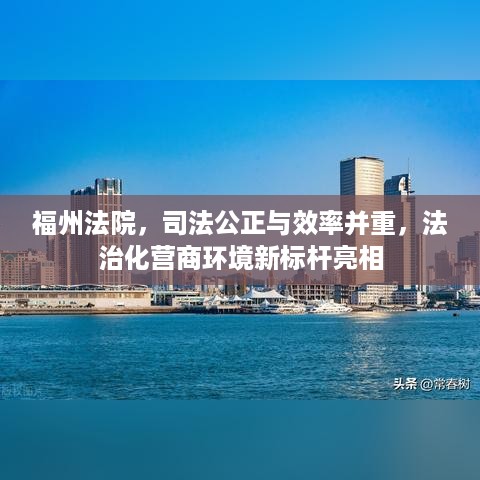 福州法院，司法公正与效率并重，法治化营商环境新标杆亮相